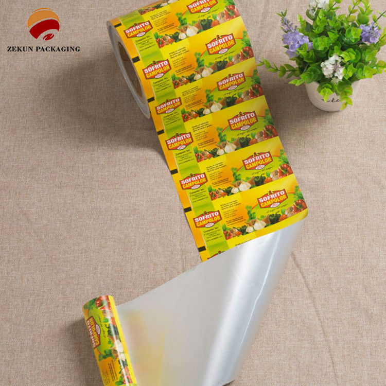 Aanpasbaar klepontwerp Flexible Packaging Roll Film Flexible Packaging Met Zip Lock Tear Notch
