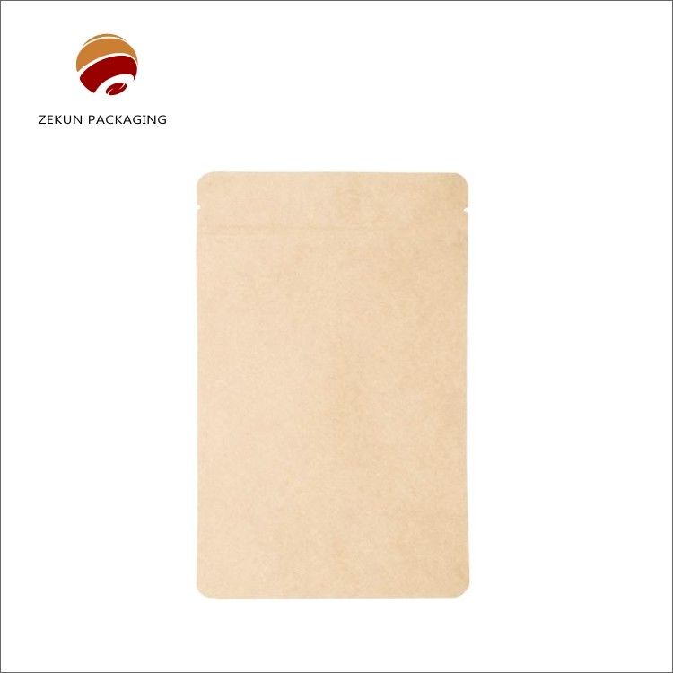 Aanpasbaar Kraftpapier Zipper Pouch Tot 10 Kleuren