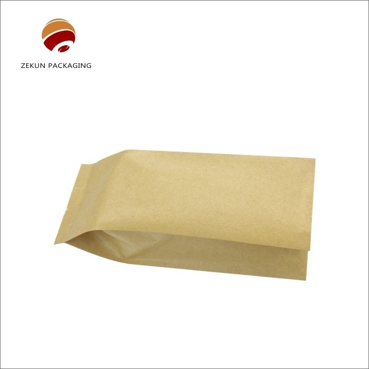 Gravure Printing Kraft Paper Zip Lock Bag Voedselverpakking CMYK Kraft PE Bag Vochtbestendig