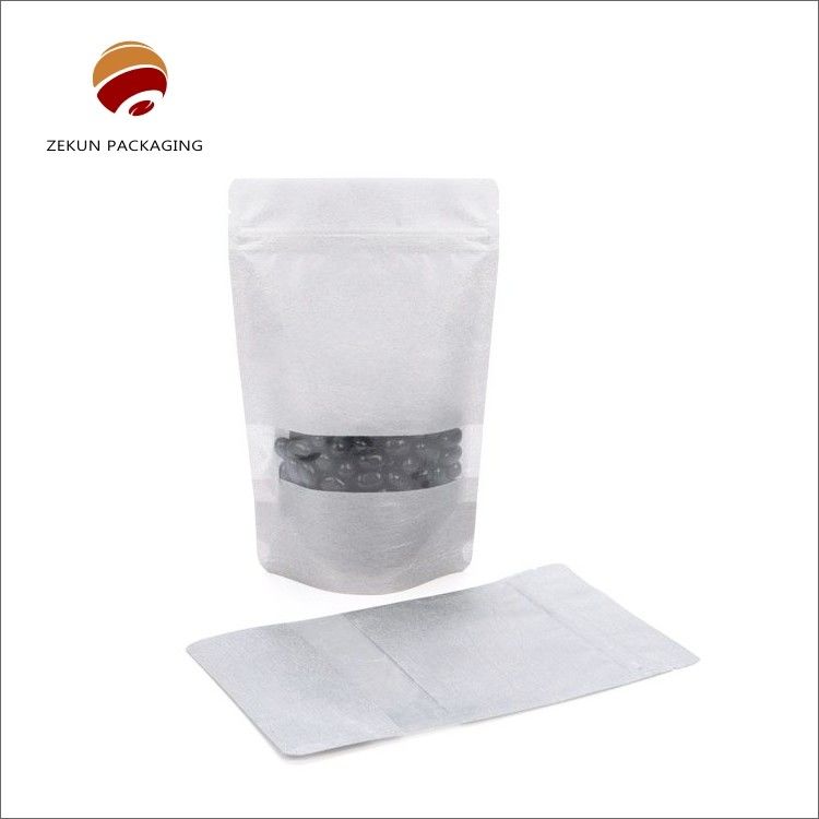 Voedselverpakkingen Kraft papier Zip Lock Bag Custom Size Vochtbestendige mat of glanzende afwerking