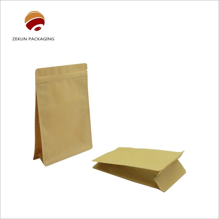 Glanzend oppervlak Handeling Flat bottom bag met CIF Term verticale hoeken