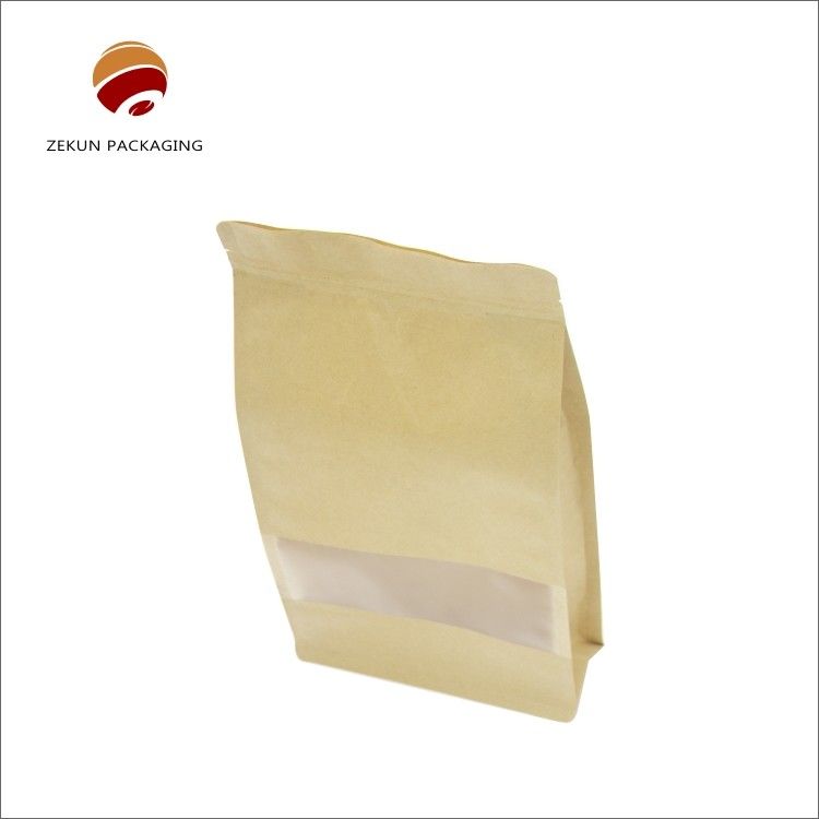 Glanzend oppervlak Handeling Flat bottom bag met CIF Term verticale hoeken