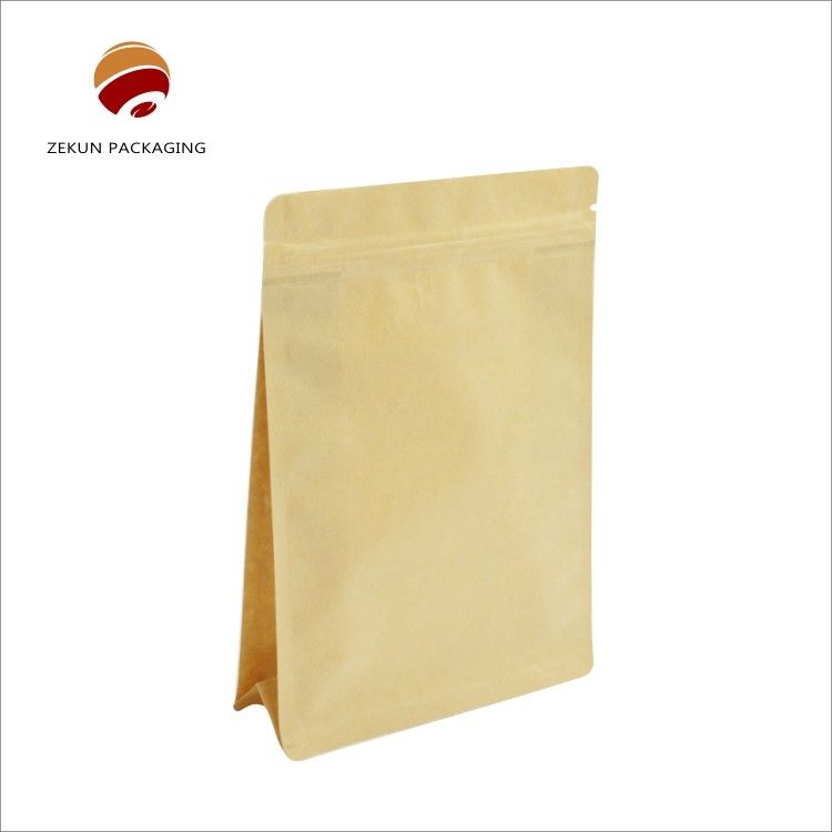 Glanzend oppervlak Handeling Flat bottom bag met CIF Term verticale hoeken
