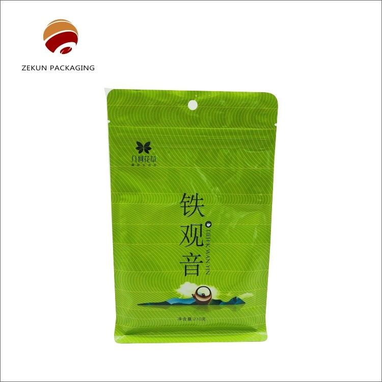Custom Tea Packaging Bag met Zipper Top CMYK/PANTON Design Vochtbestendige 30-200g-5kgs