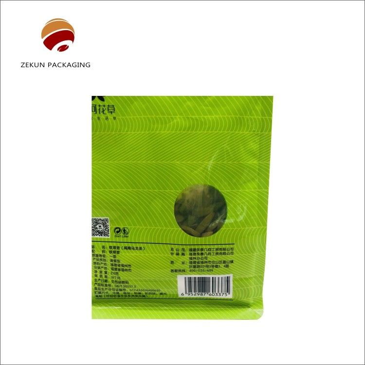 Custom Tea Packaging Bag met Zipper Top CMYK/PANTON Design Vochtbestendige 30-200g-5kgs