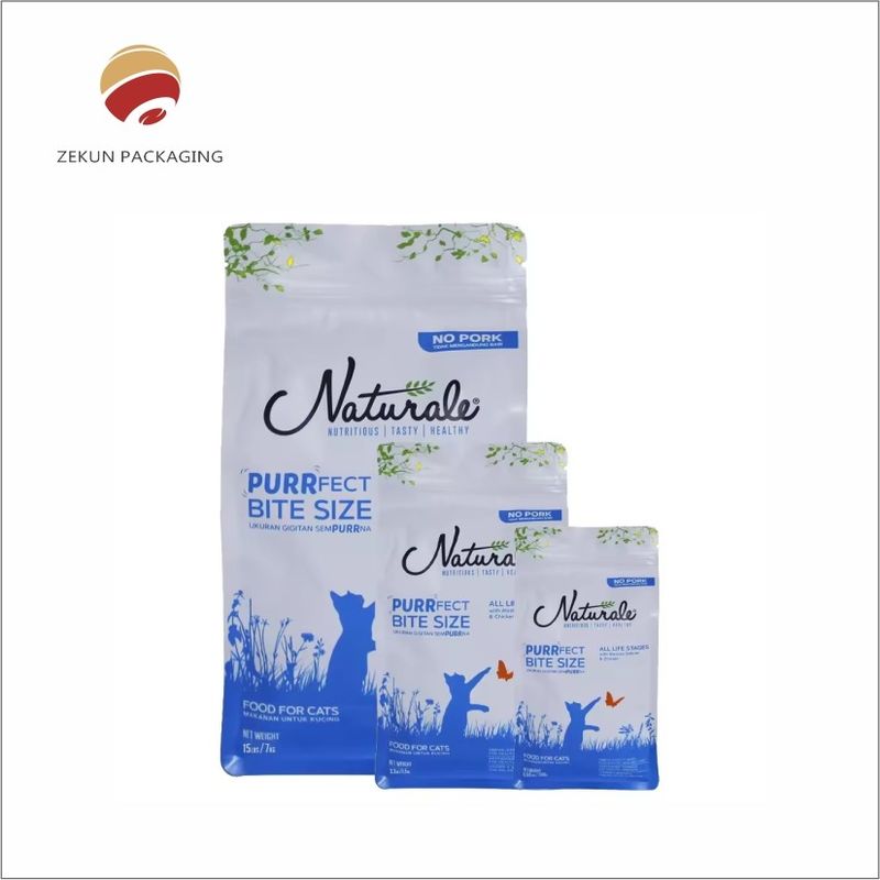 Custom Design Gravure Printing pet food stand up pouch met rits en vochtbestendige hitte afdichting