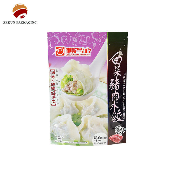 Aanpassing PET/AL/PE Food Packaging Bag Zip Lock Design CMYK Kleuren