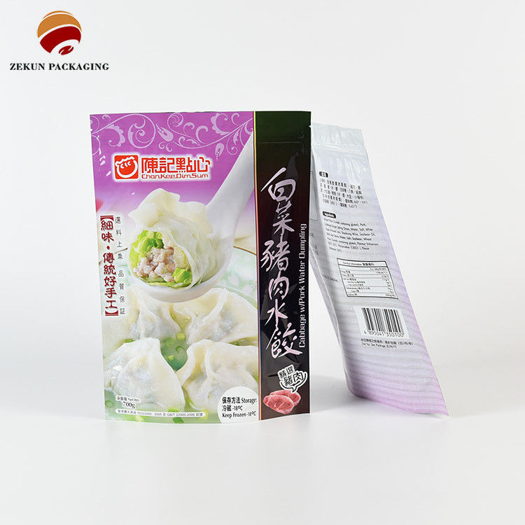 Aanpassing PET/AL/PE Food Packaging Bag Zip Lock Design CMYK Kleuren